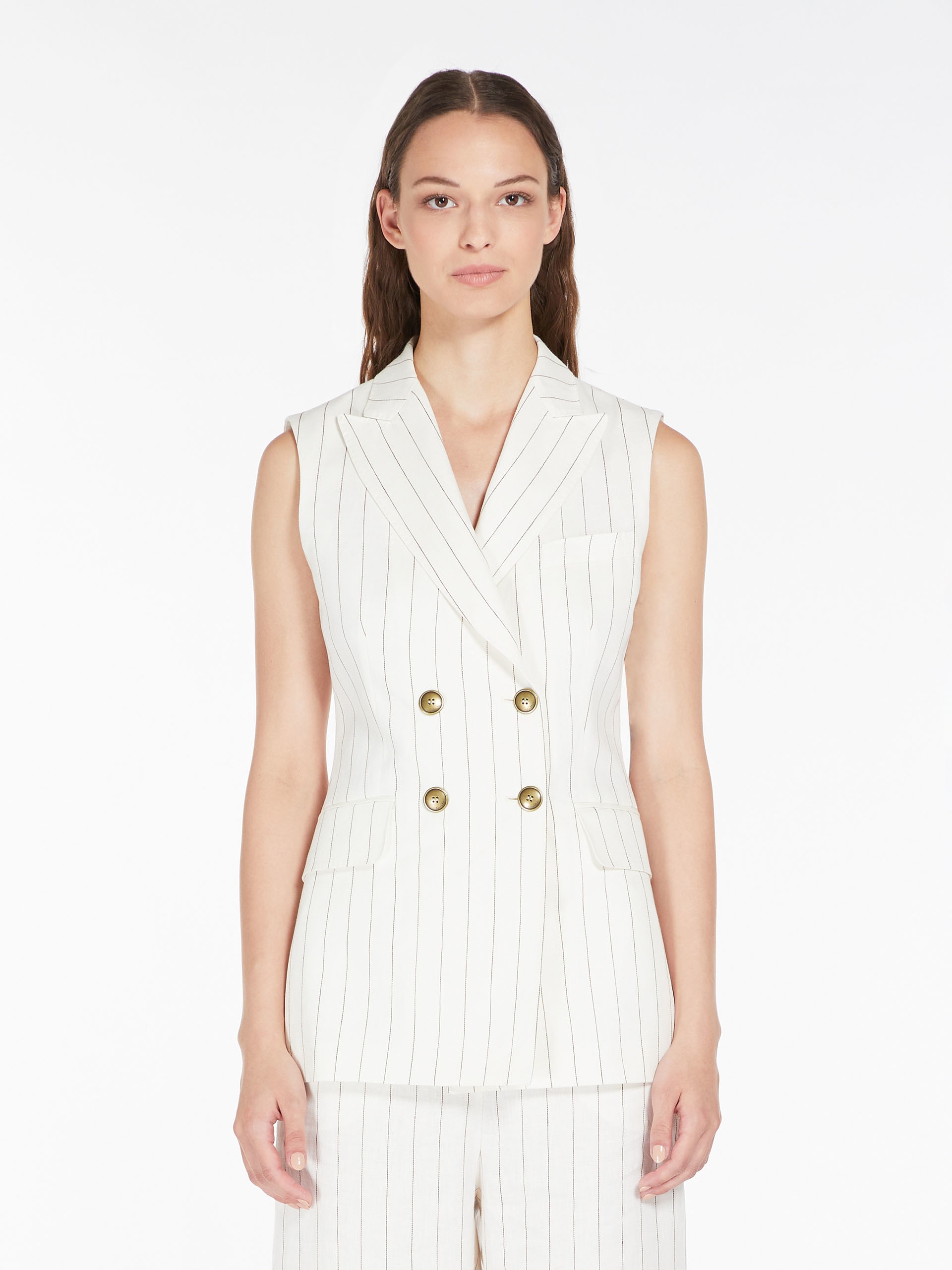 QUEBEC Pinstriped linen waistcoat - 3
