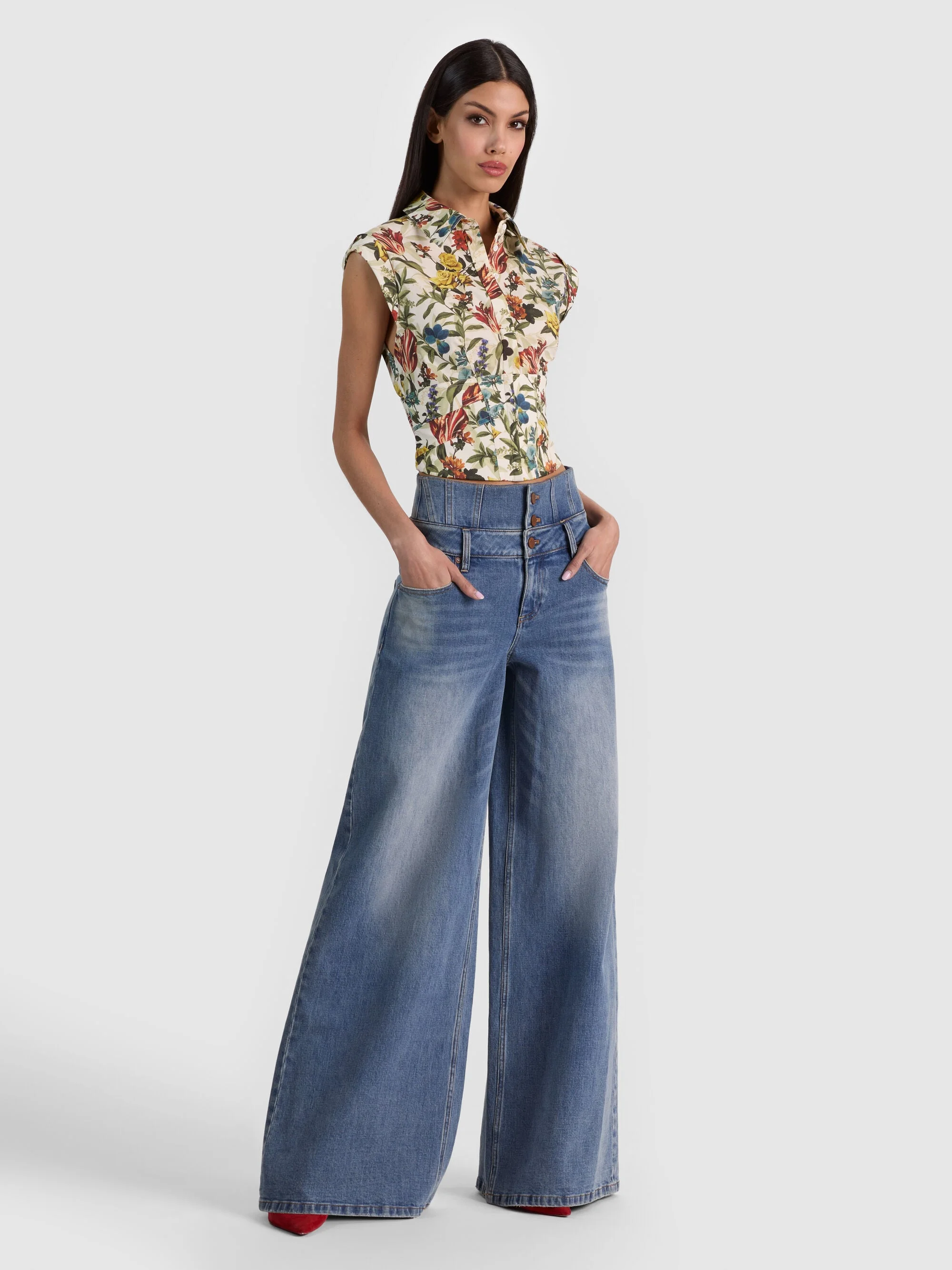 KIM CORSET BUTTON DOWN - 1