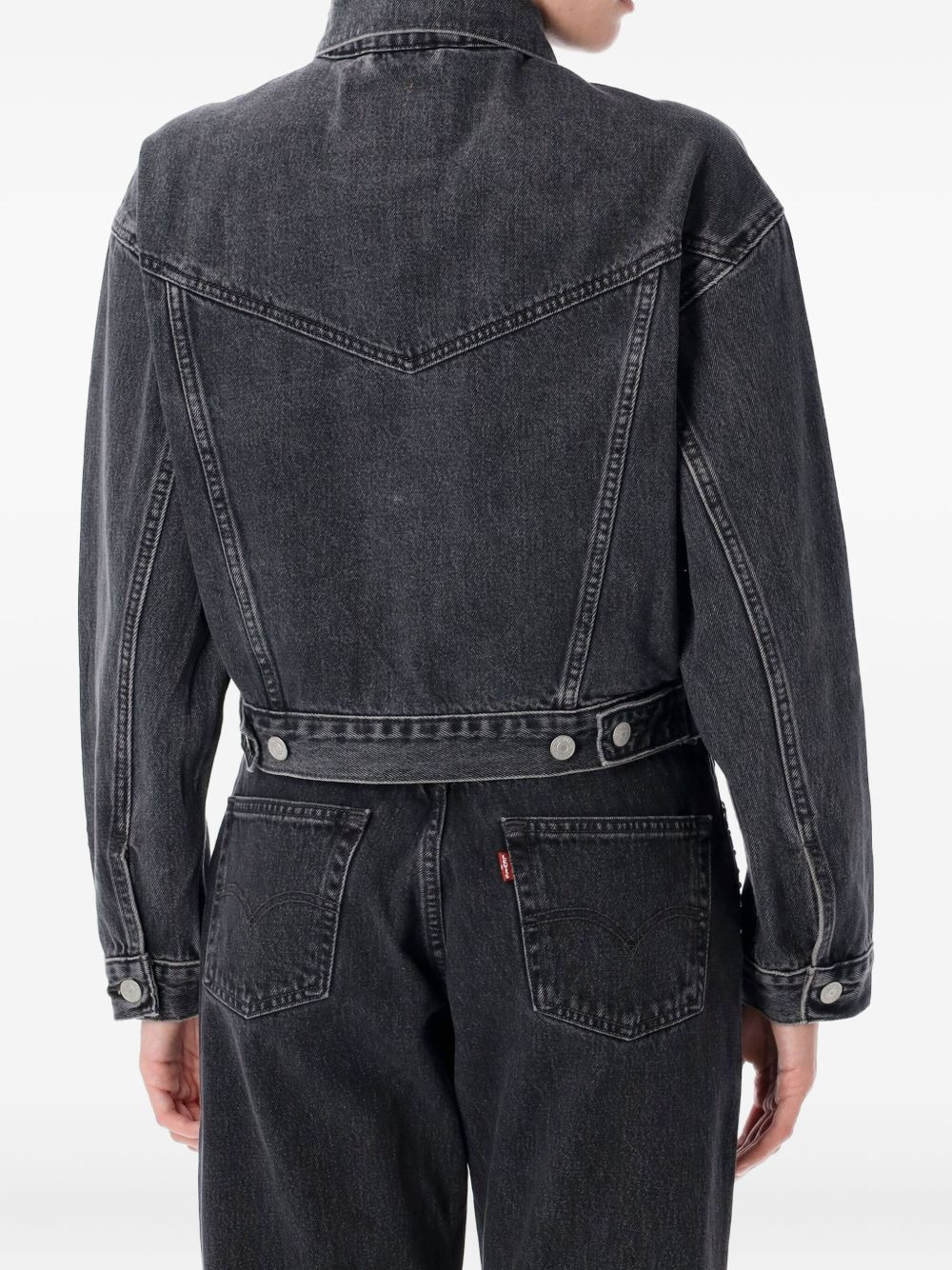90's Trucker Studs embellished denim jacket - 2