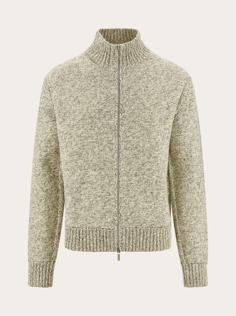 Mélange knitted blouson 1