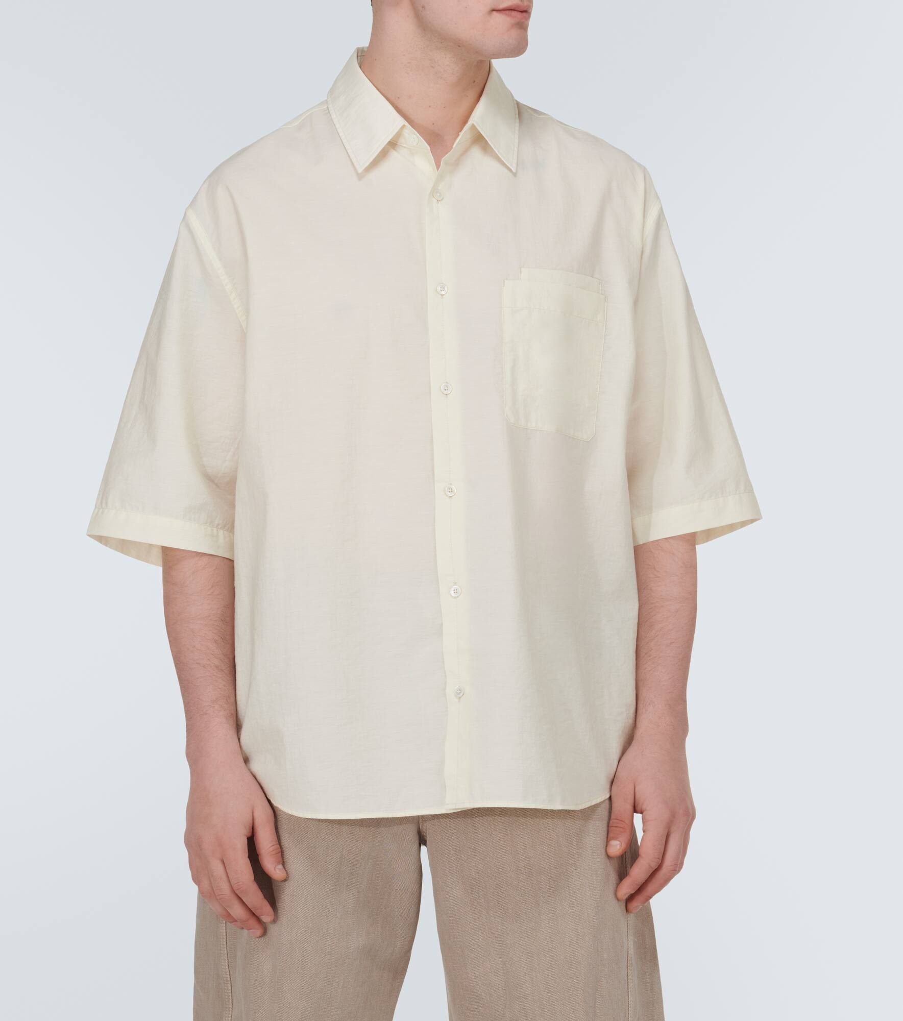 Double Pocket cotton-blend voile shirt - 3