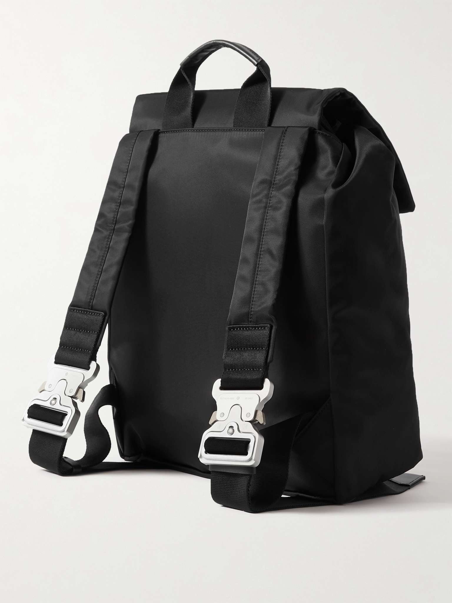 Leather-Trimmed Nylon Backpack - 4