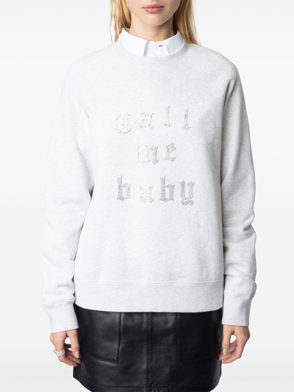 rhinestone-embellished sweatshirt - 4