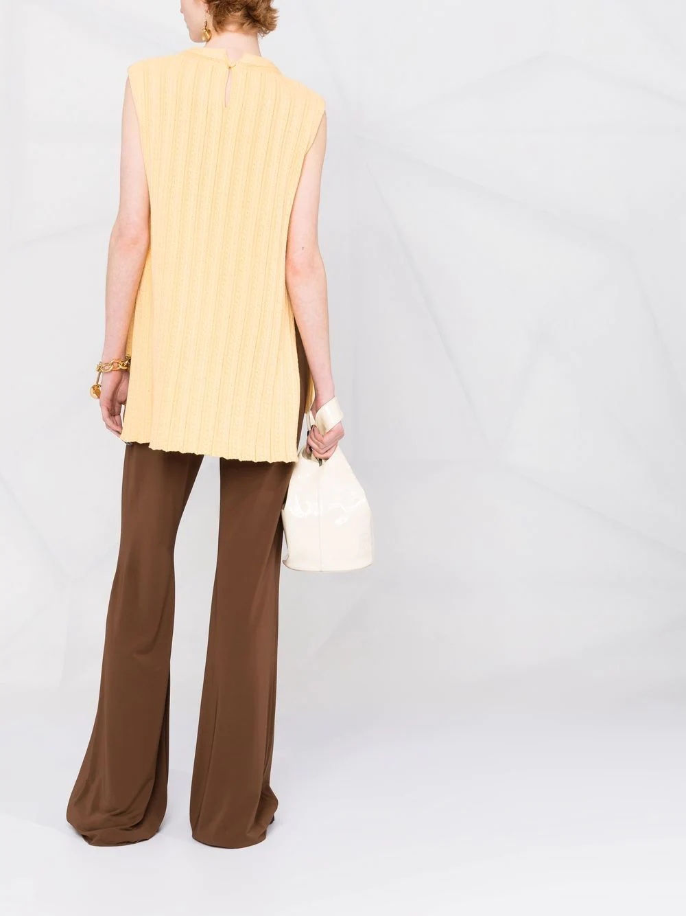 knitted side-slit vest top - 9