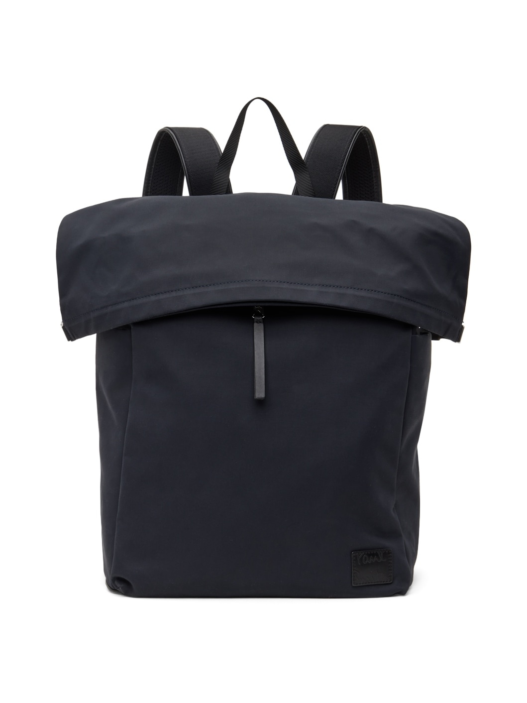Navy Cotton-Blend Canvas Backpack - 1