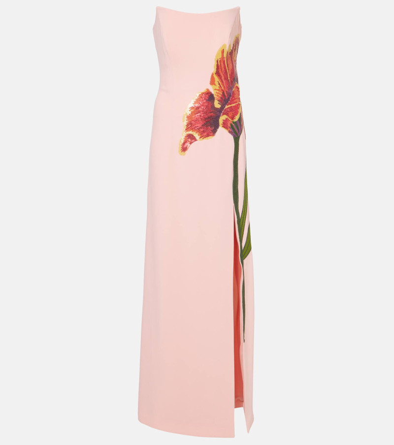 Margita floral crêpe corset gown - 1