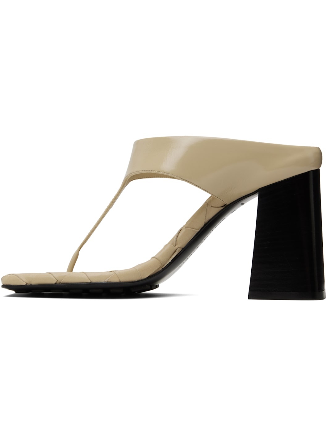 Beige Marella Thong Heeled Sandals - 3