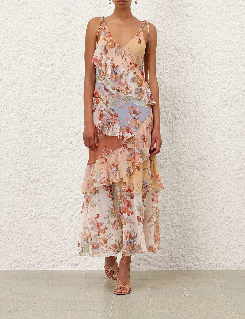 Zimmermann AWAKEN FRILLED SLIP DRESS outlook