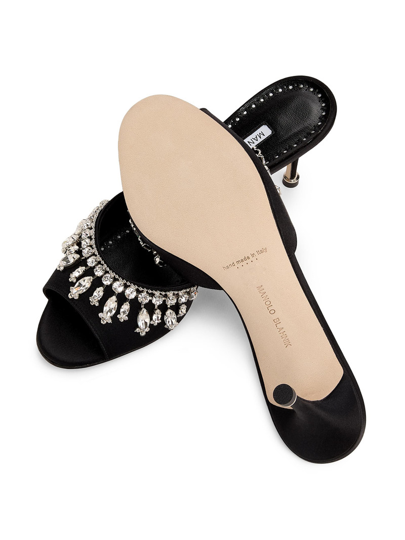 Women's Tulimu Crystal-Embellished Mules - Black 6