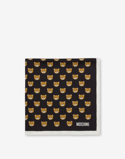 Moschino ALL-OVER TEDDY BEAR SILK SCARF outlook