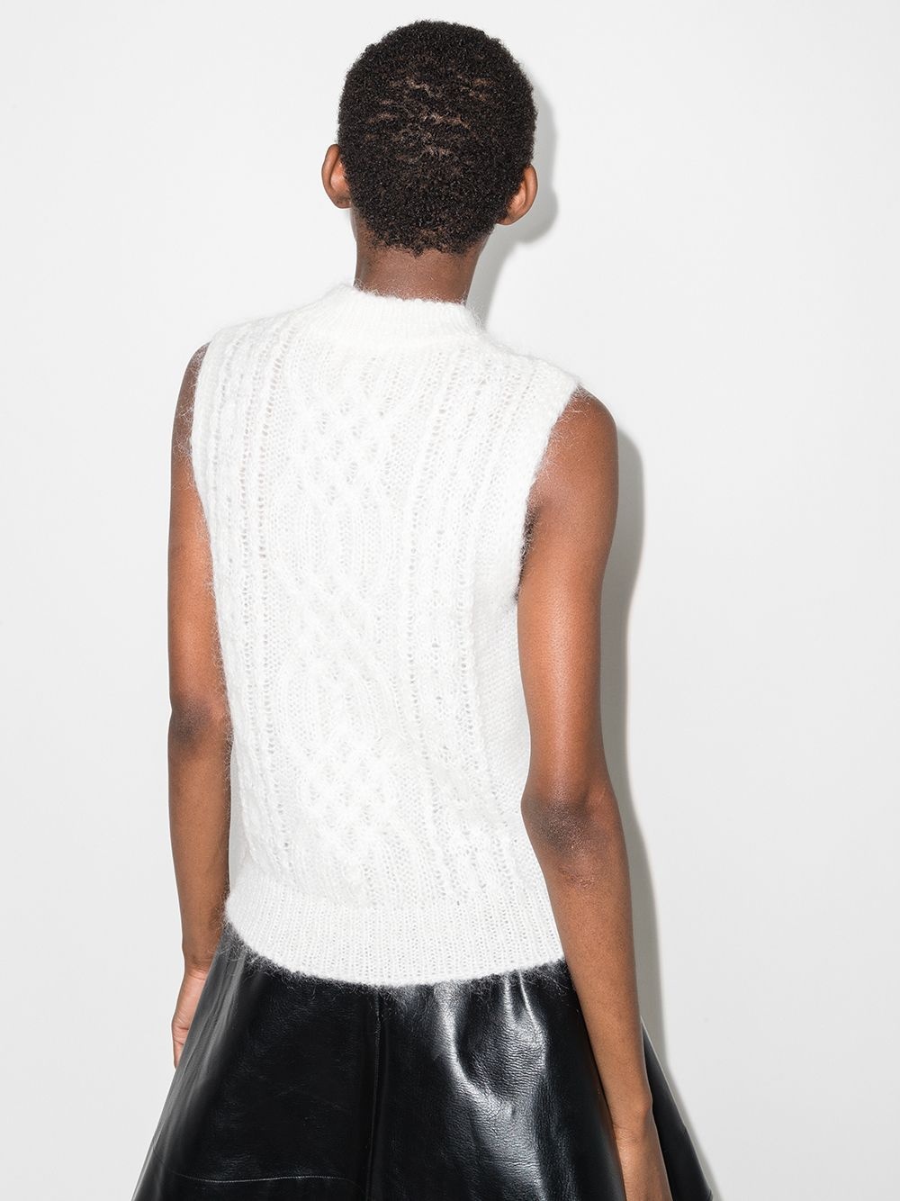 sequin-embellished knitted vest - 3