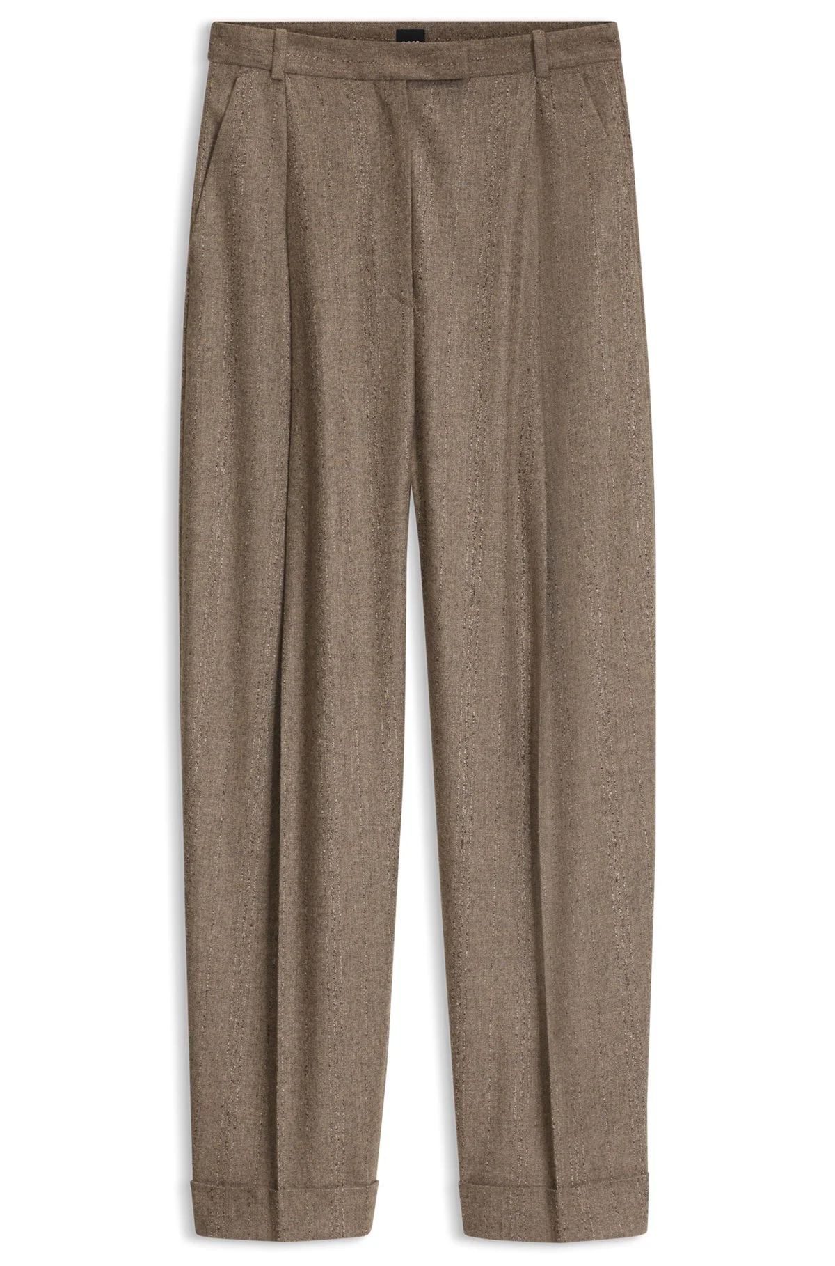 RELAXED-FIT PANTS IN TEXTURED STRETCH FABRIC - 1