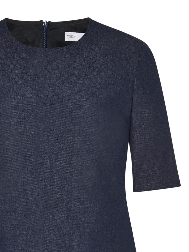 ROSETTA GETTY crew-neck twill-weave T-shirt outlook