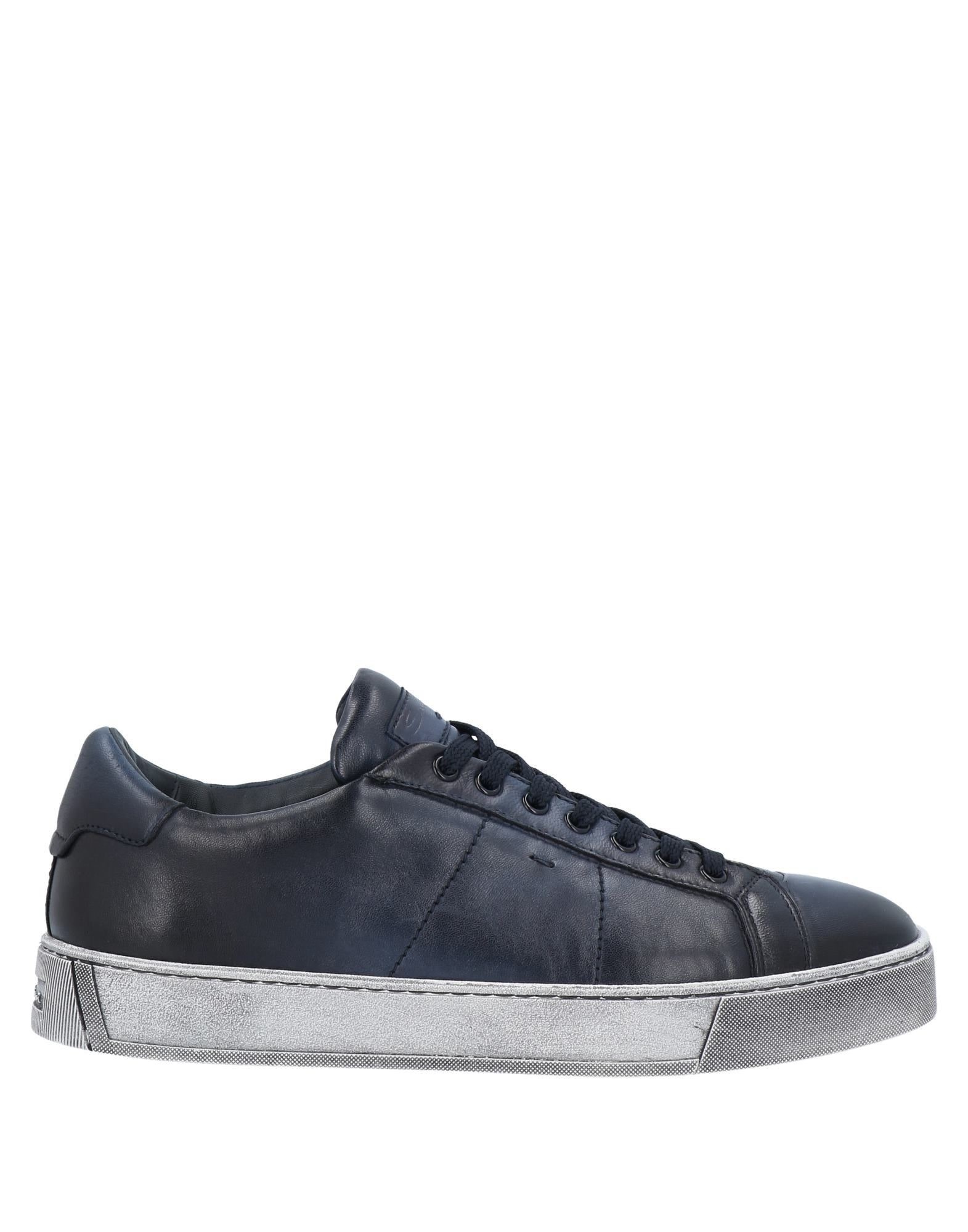 Santoni Midnight blue Men s Sneakers yoox REVERSIBLE