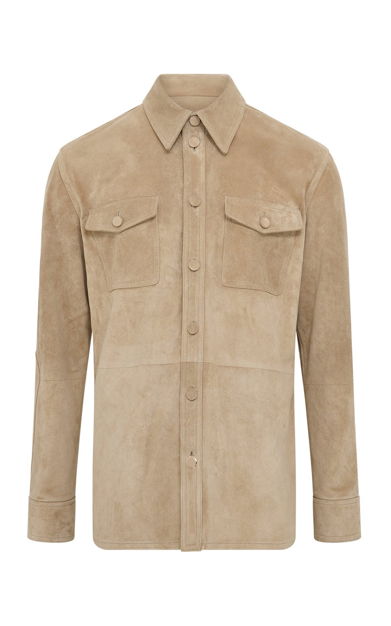 Lucas Overshirt in Camel Suede 1