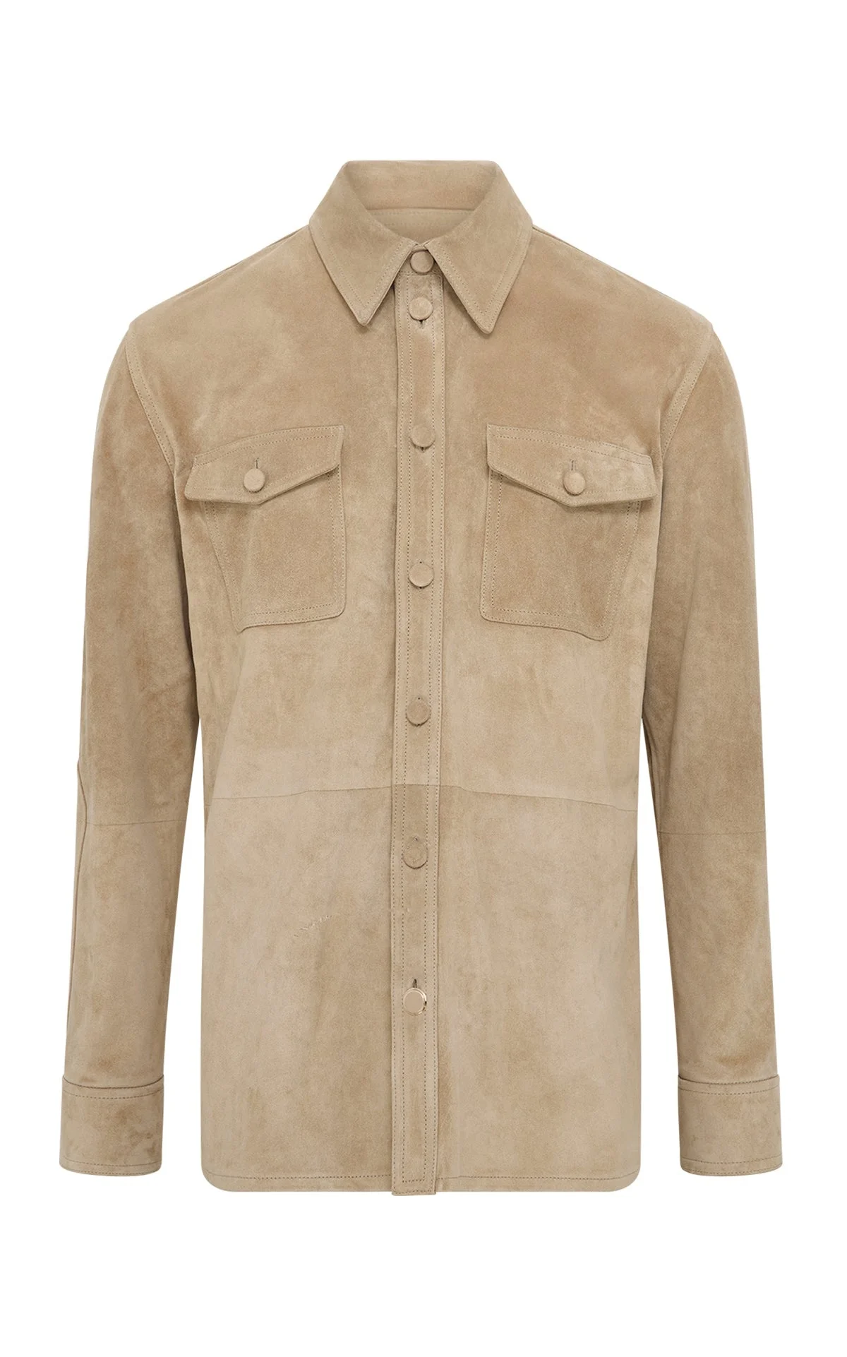 Lucas Overshirt in Camel Suede - 1