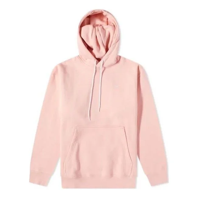 Men's Nike Small Logo Embroidered Solid Color Hooded Sports Autumn Pink CV0552-697 - 1