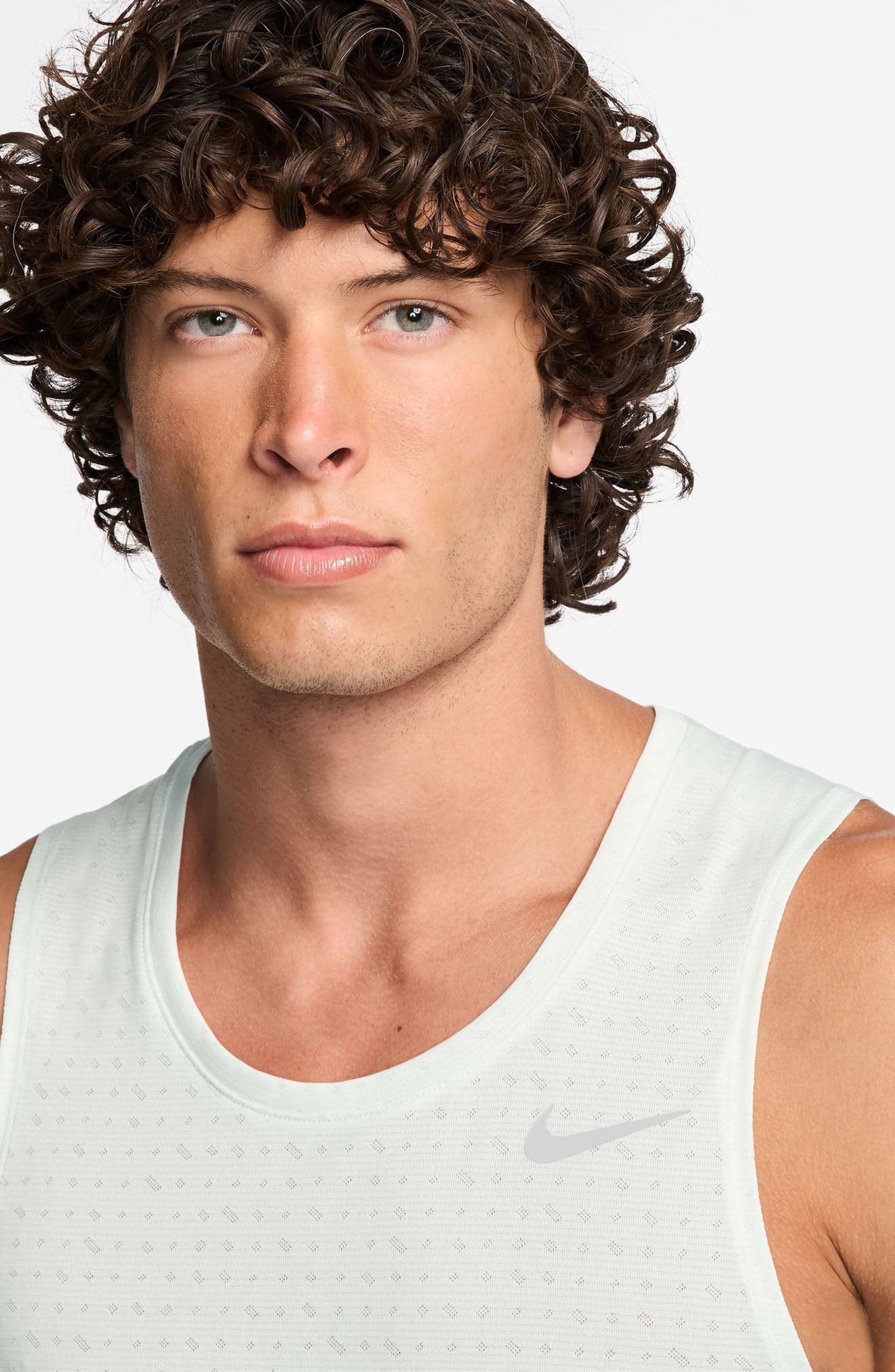 Nike Dri-FIT Miler Breathe Running Tank in Summit White/Reflective Silv at Nordstrom - 4