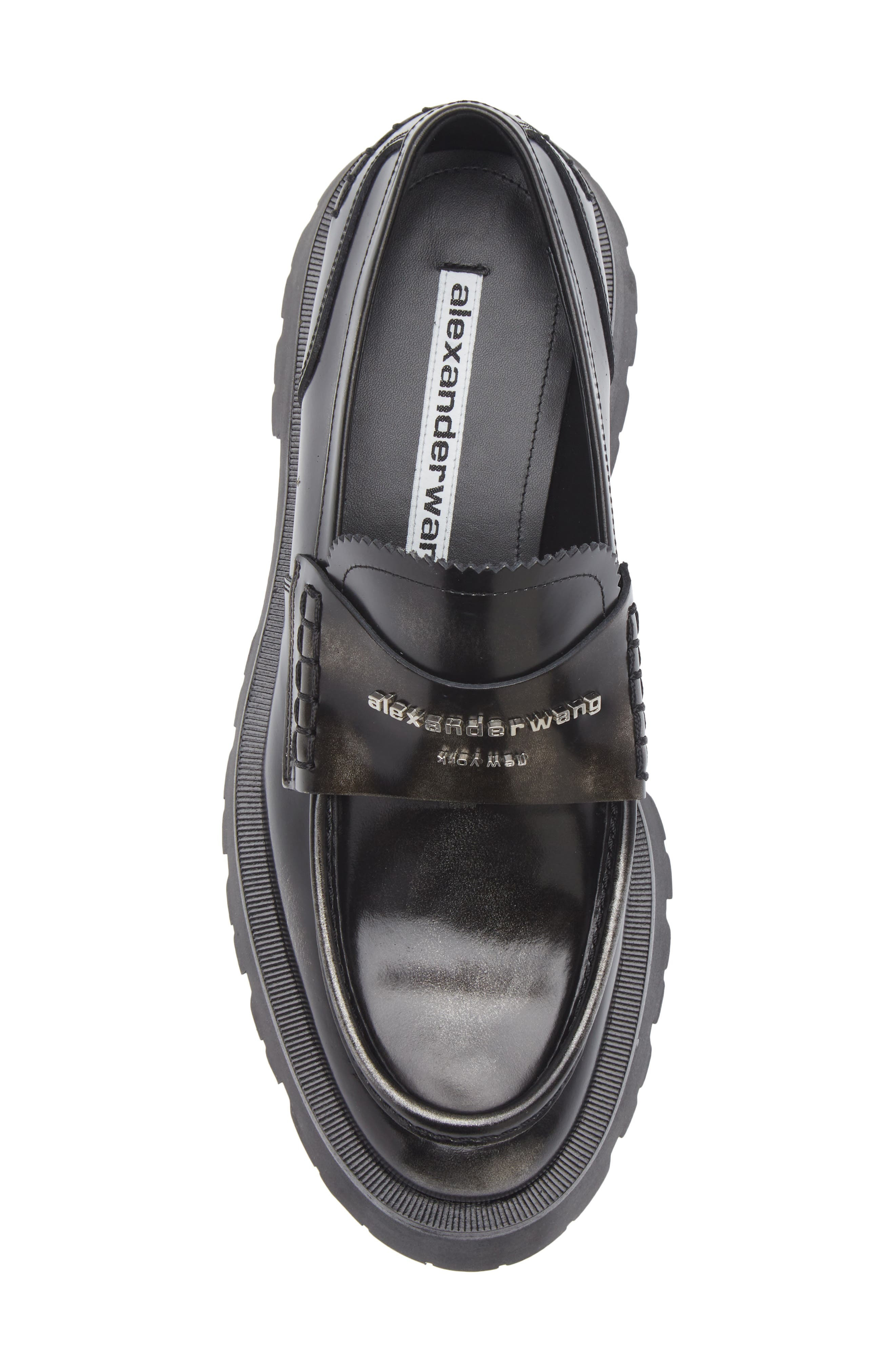 Alexander Wang Carter Lug Sole Loafer in Black/Grey at Nordstrom - 5
