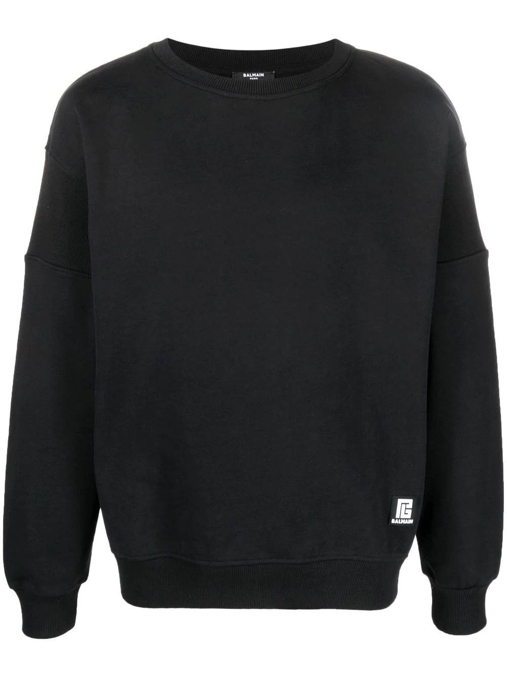 logo-print cotton sweatshirt - 1