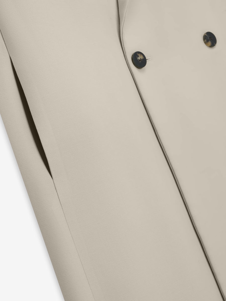 Wool Gabardine Double Breasted Overcoat - 3