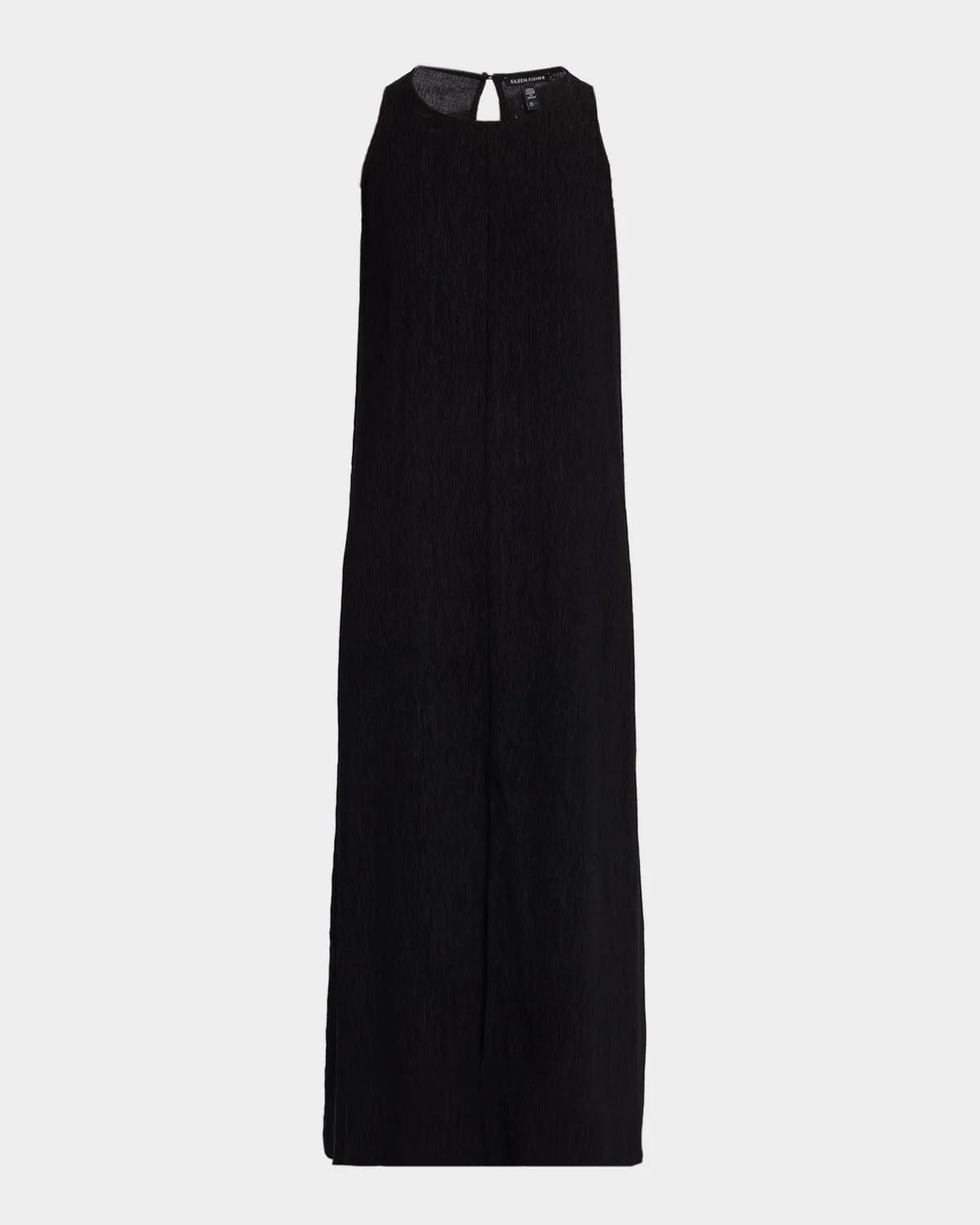 Sleeveless Crinkled Maxi Shift Dress - 1