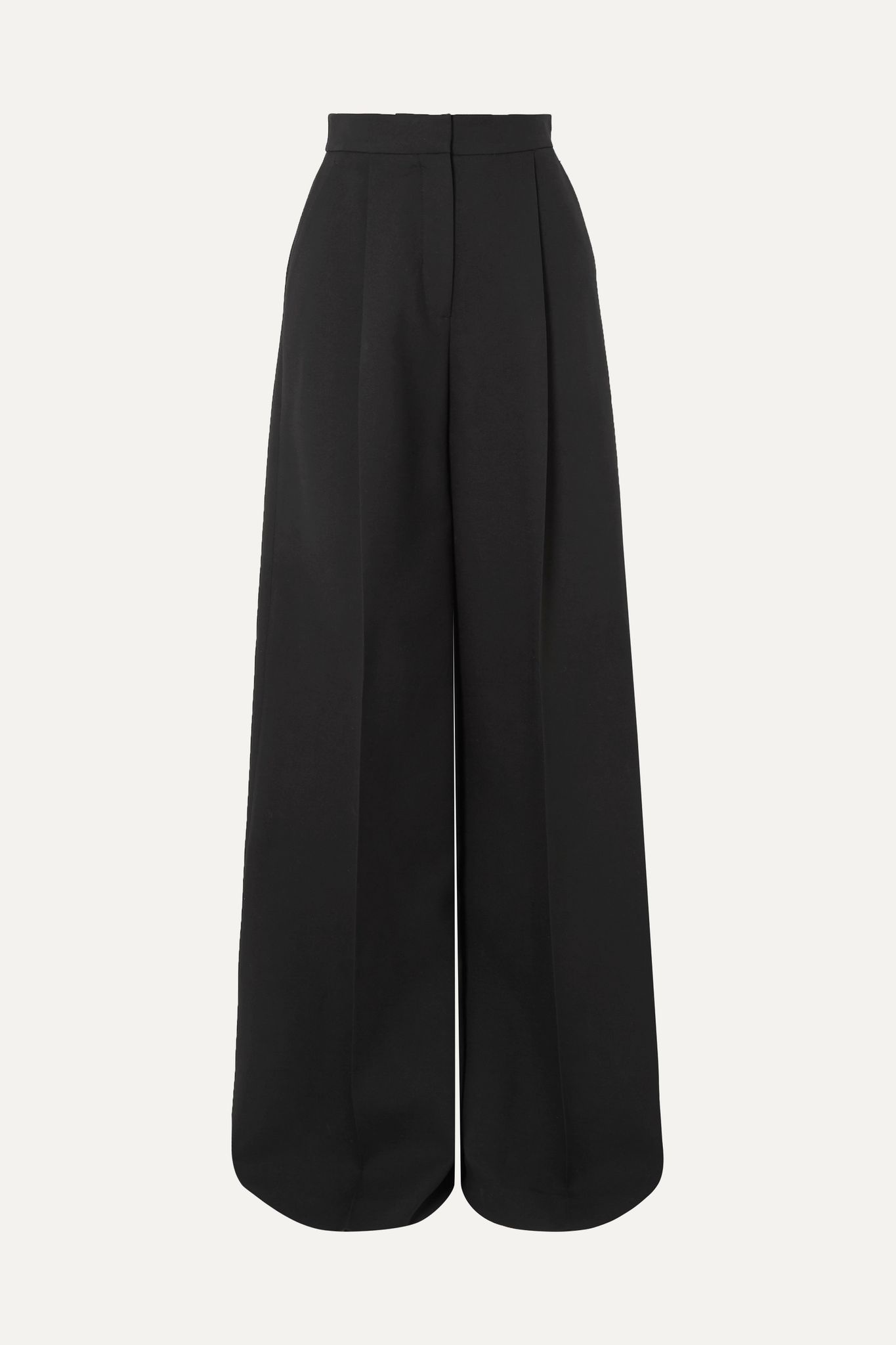 Pleated crepe wide-leg pants - 1