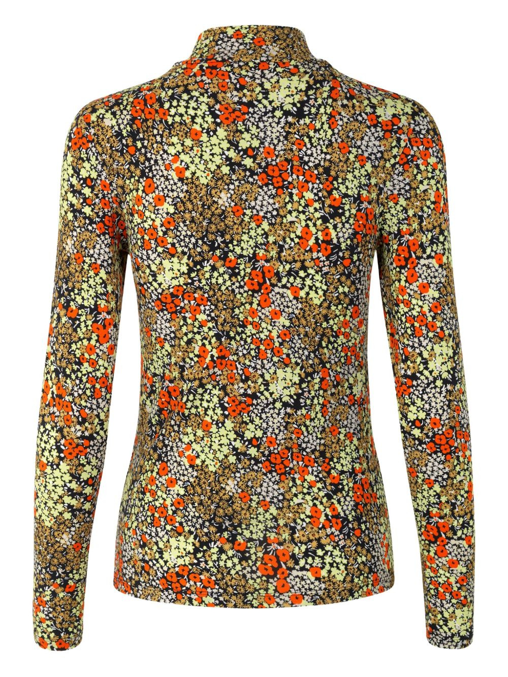 floral-print turtleneck top - 2