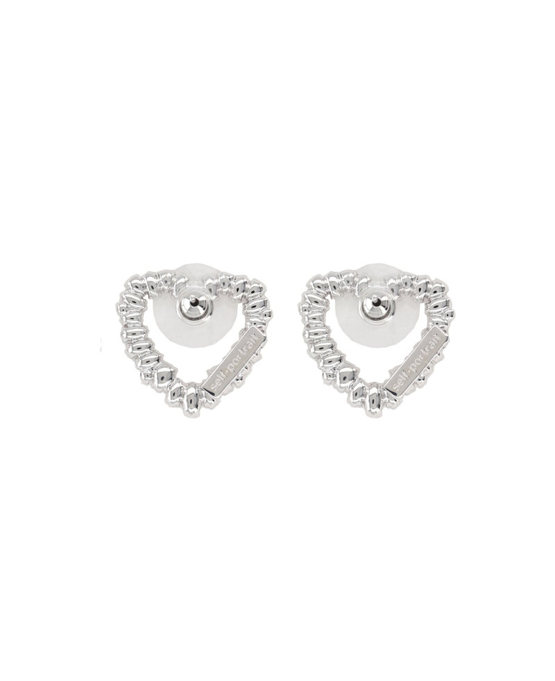 self-portrait "crystal Heart" Earrings outlook