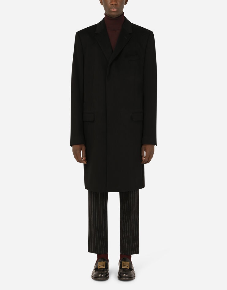 Cashmere and wool velour coat - 1