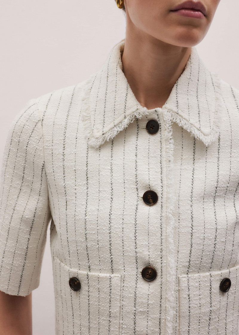 ME+EM Stripe Crop Jacket outlook