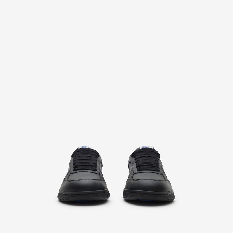 Burberry Leather and Check Terrace Sneakers​ outlook