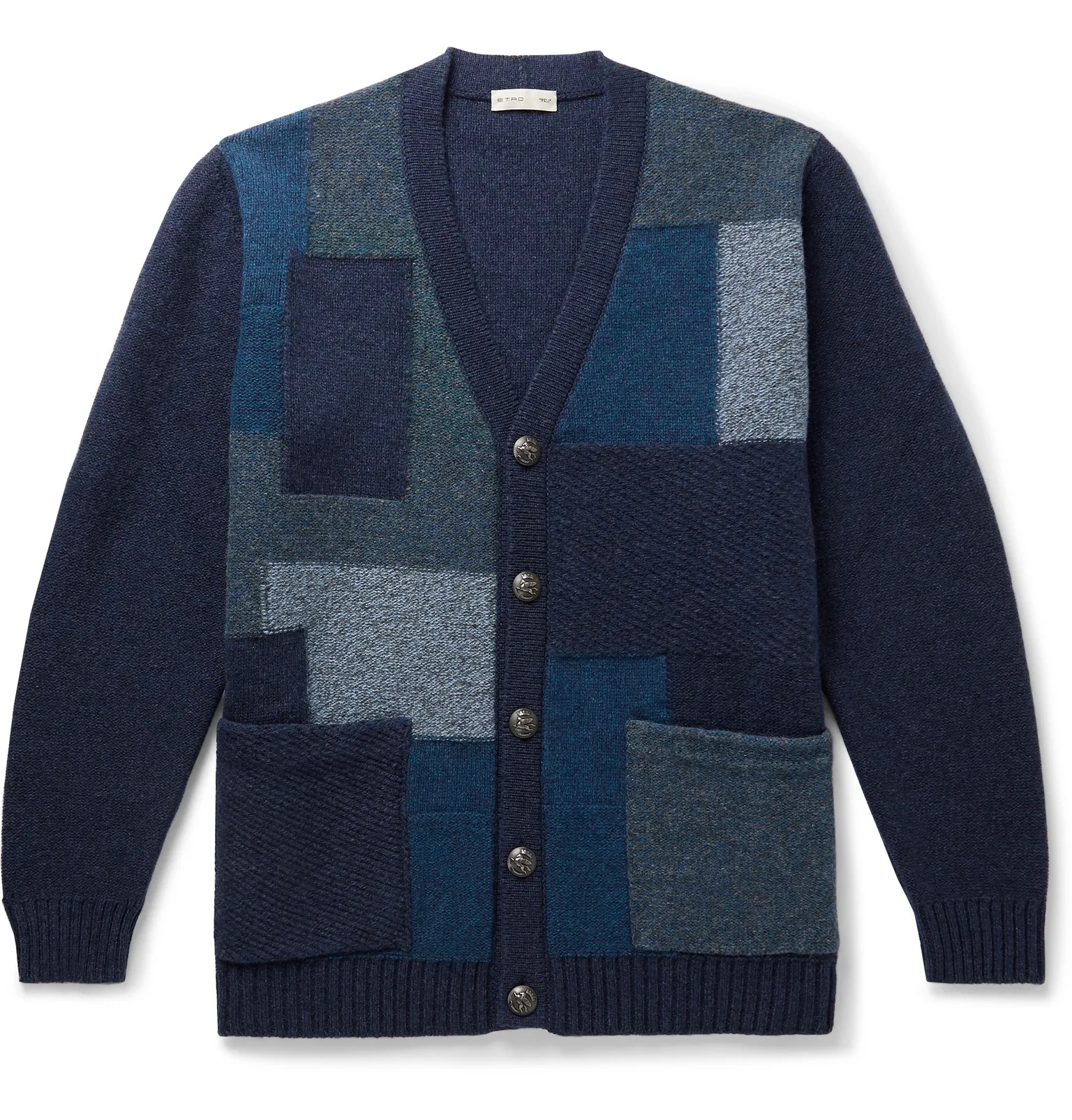 Patchwork Wool Cardigan - 1