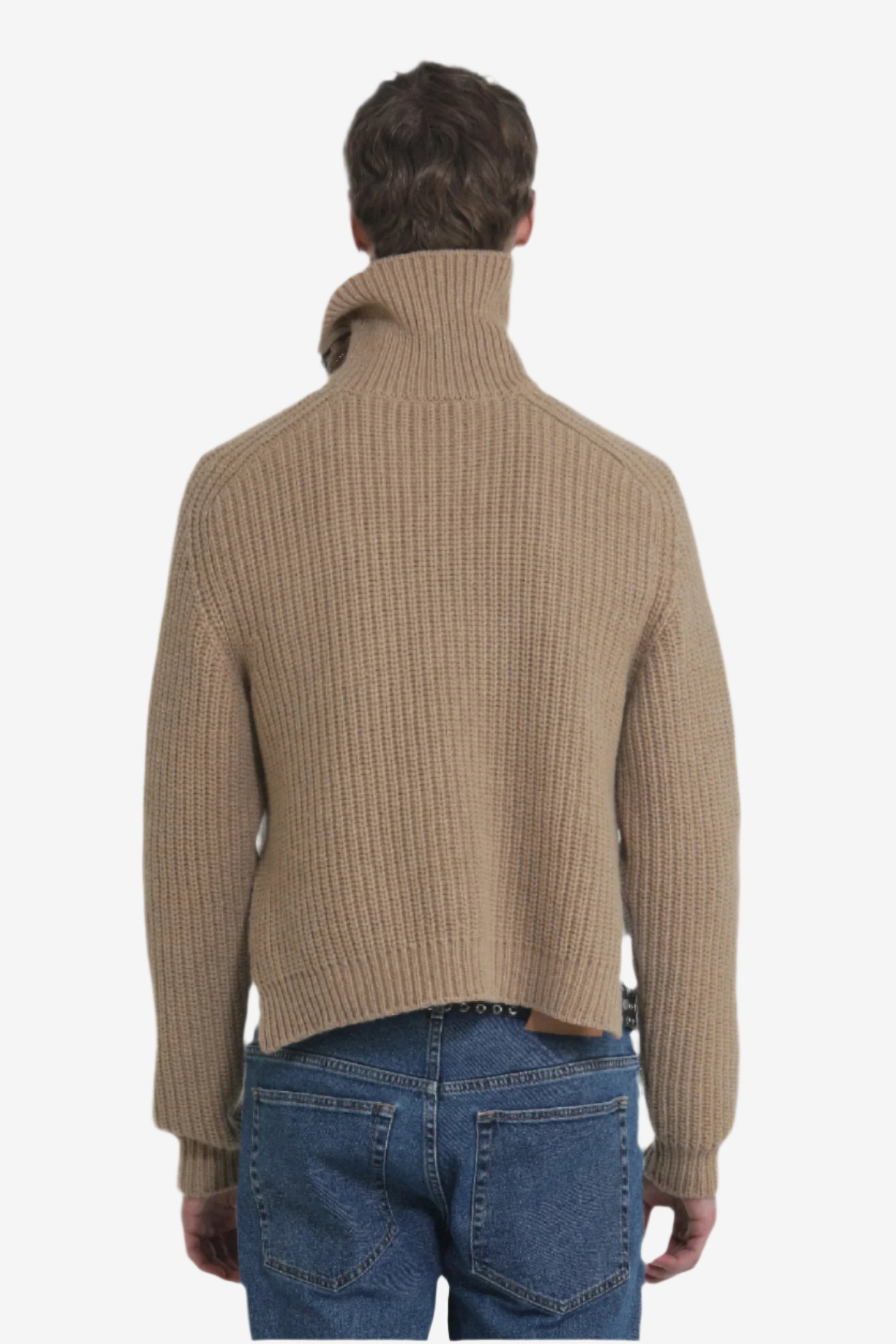 HIGH NECK SWEATER WITH ZIP CLOSURE - 3