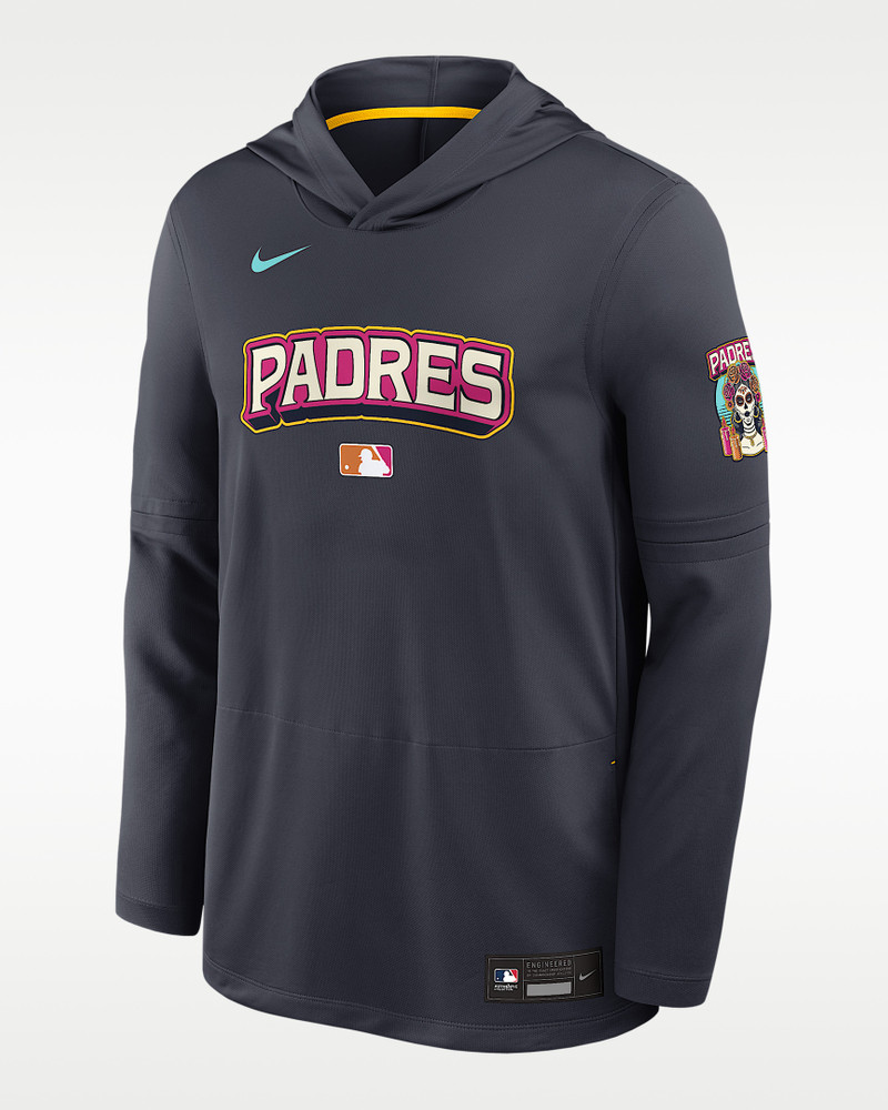 San Diego Padres City Connect Men's Nike Dri-FIT MLB Long-Sleeve Hooded Top 1