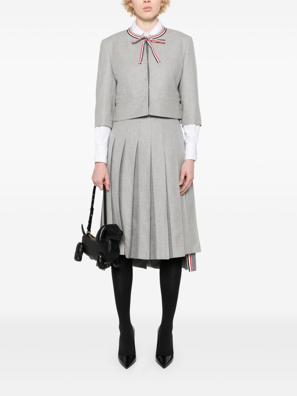 pleated wool midi skirt - 2