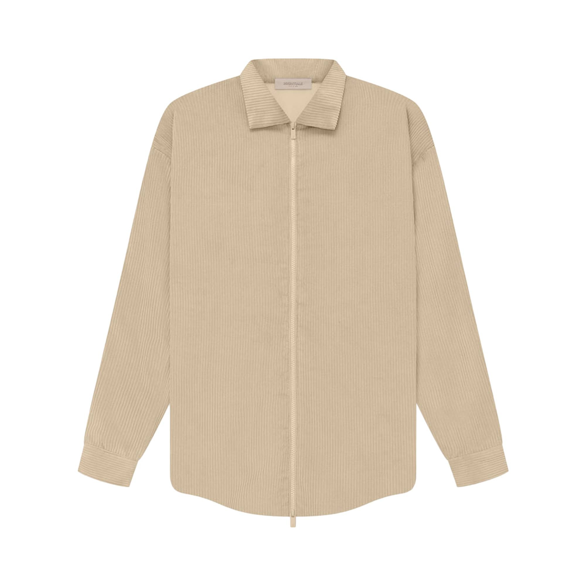 Fear of God Essentials Corduroy Shirt Jacket 'Sand' - 1