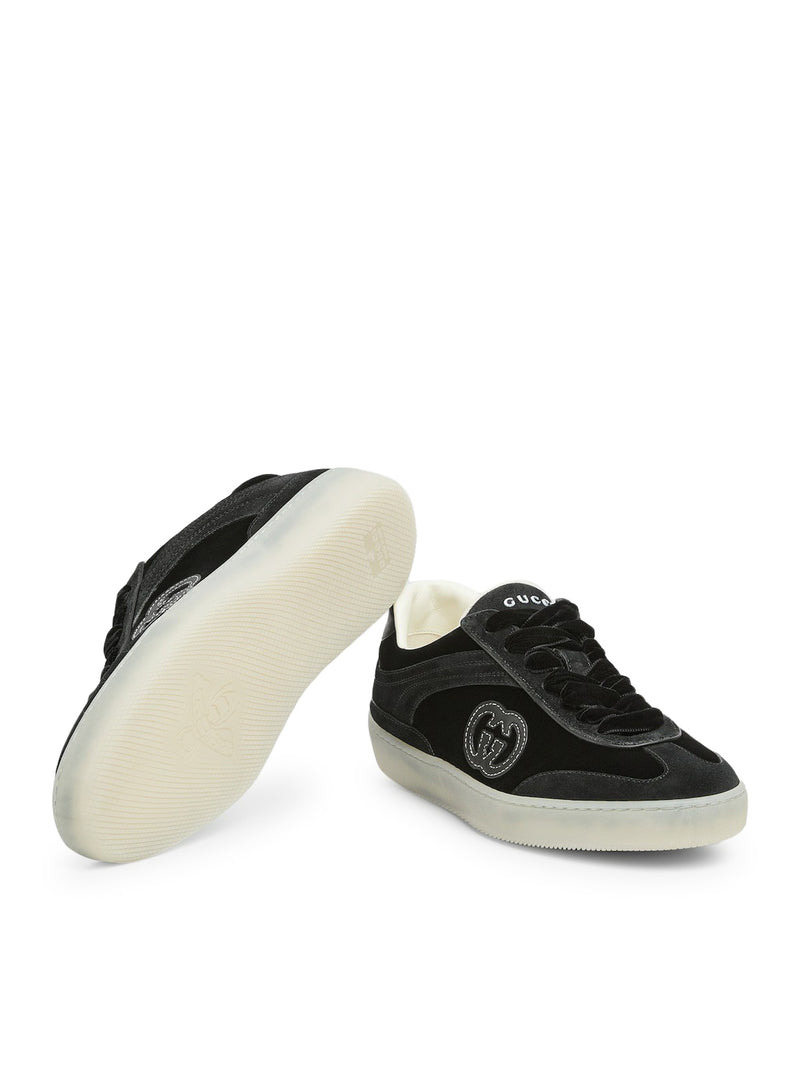 Gucci Women Black Velvet Sneakers - 6