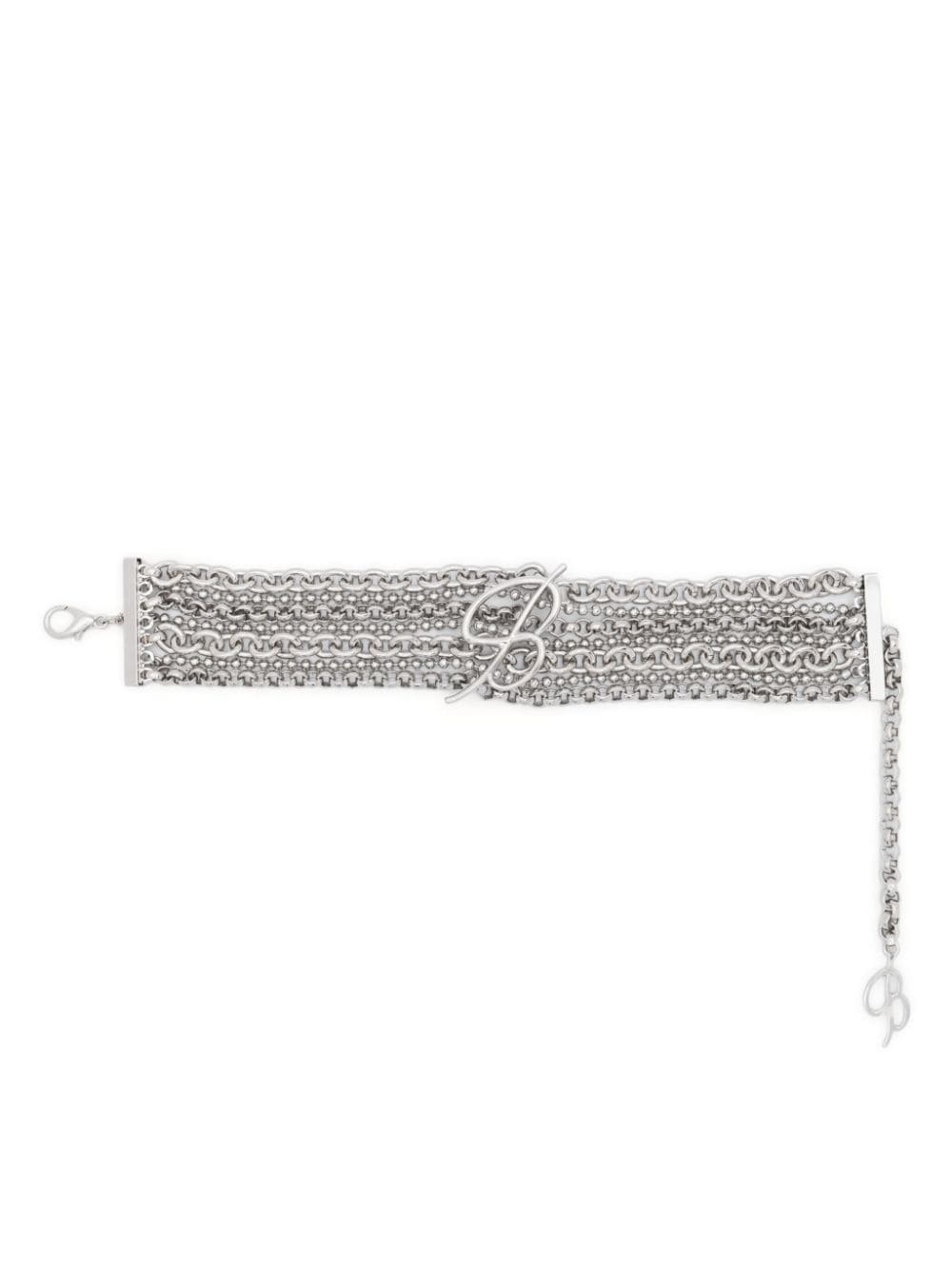 logo-lettering cable-link chain necklace - 1