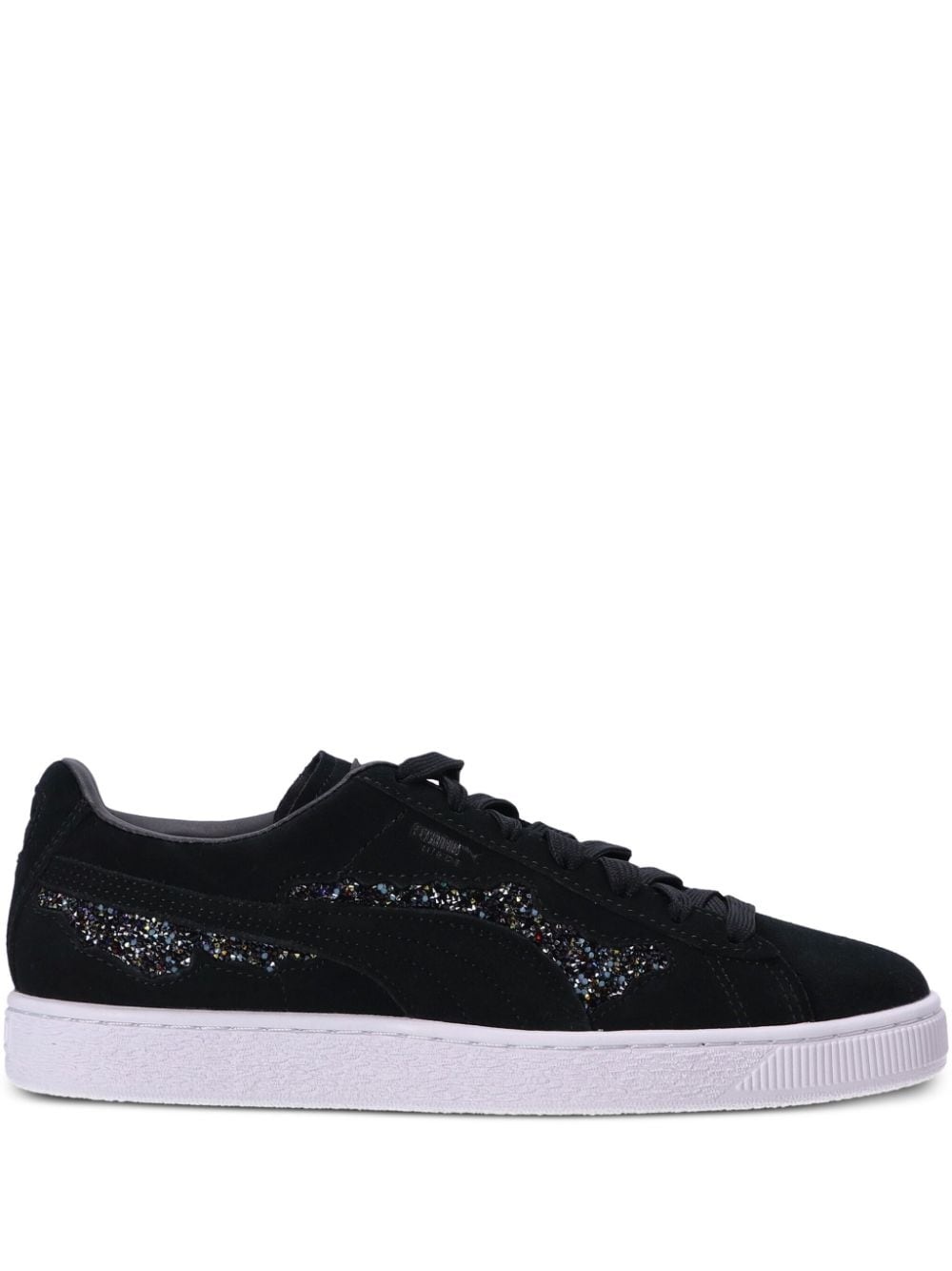 Swarovski crystal-embellishment suede sneakers - 1