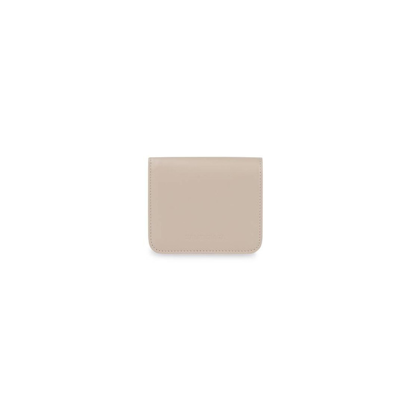 Essential Flap Coin And Card Holder in Beige 1