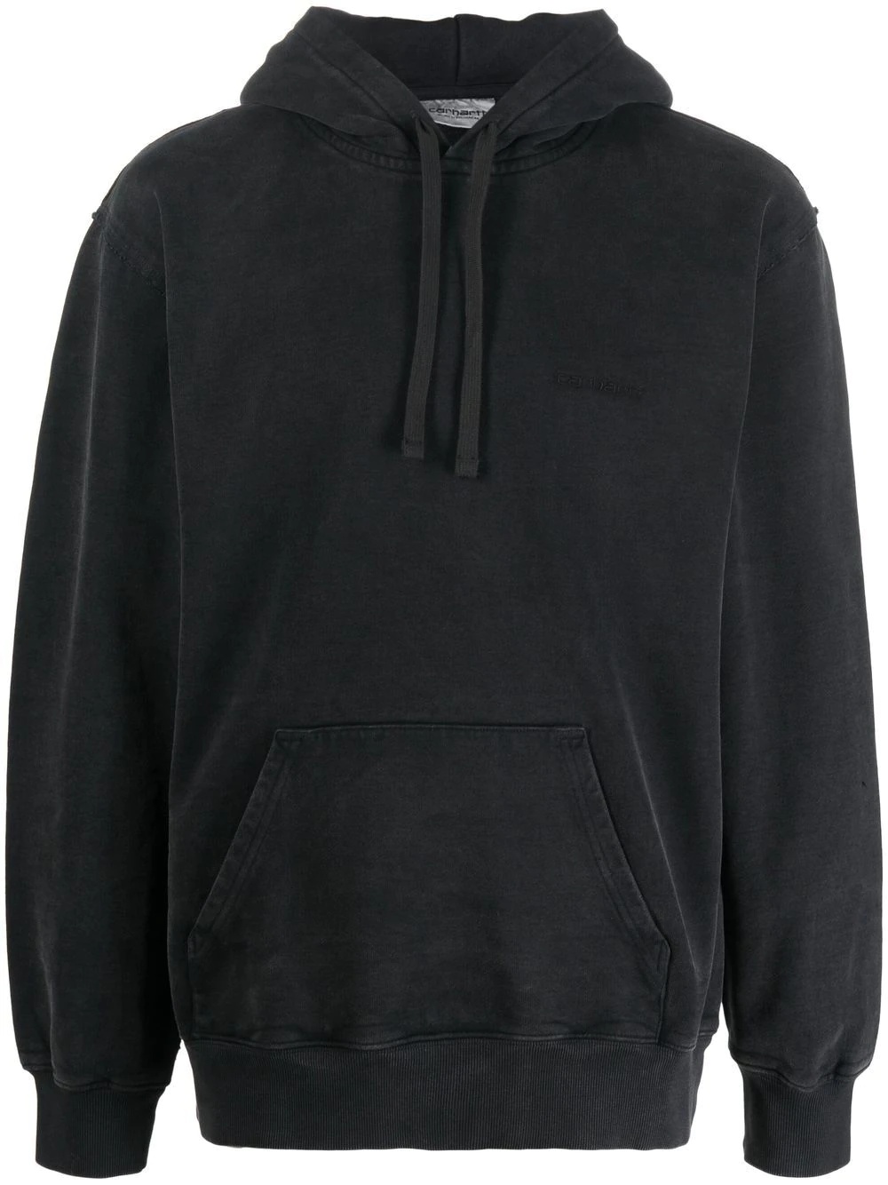 logo-embroidered hoodie - 1