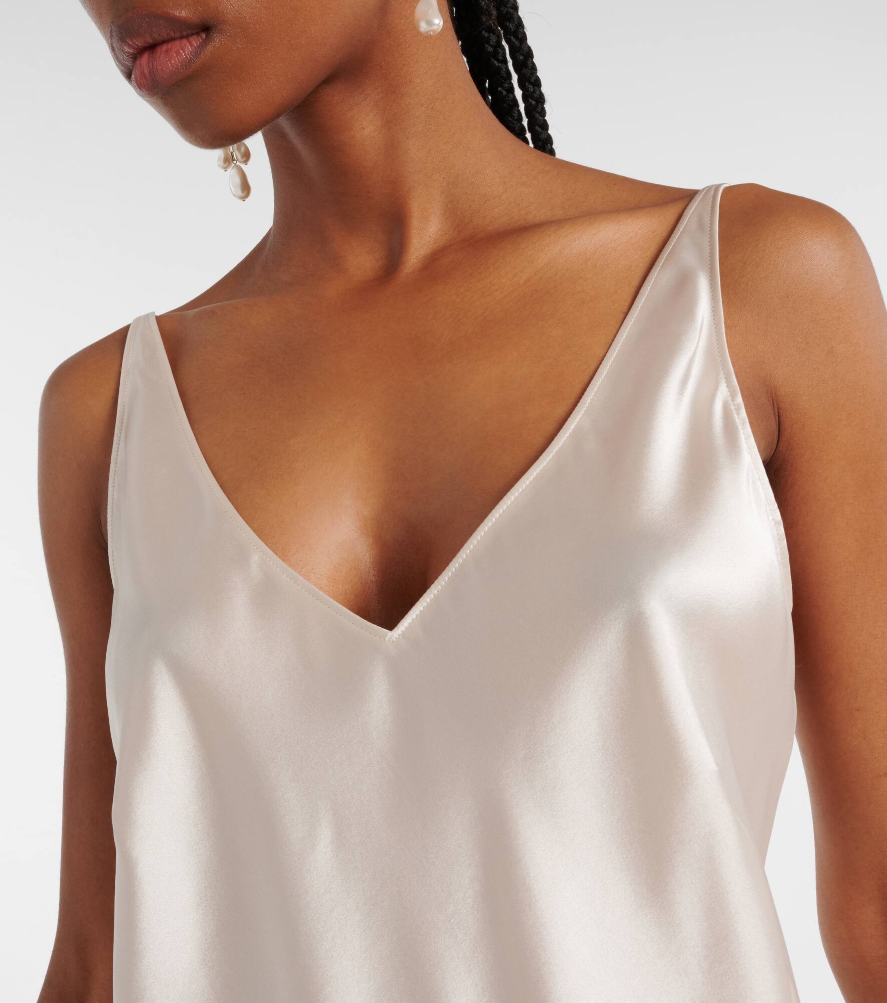 Sense Of Shine silk-blend satin tank top - 4