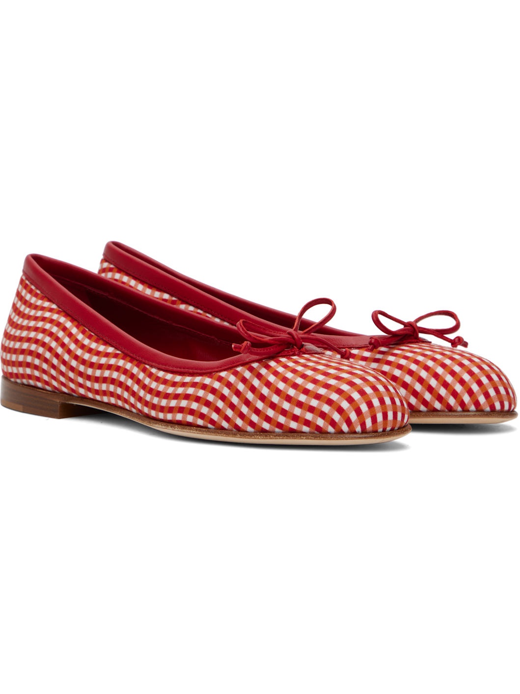 Red & White Veralli Ballerina Flats - 4