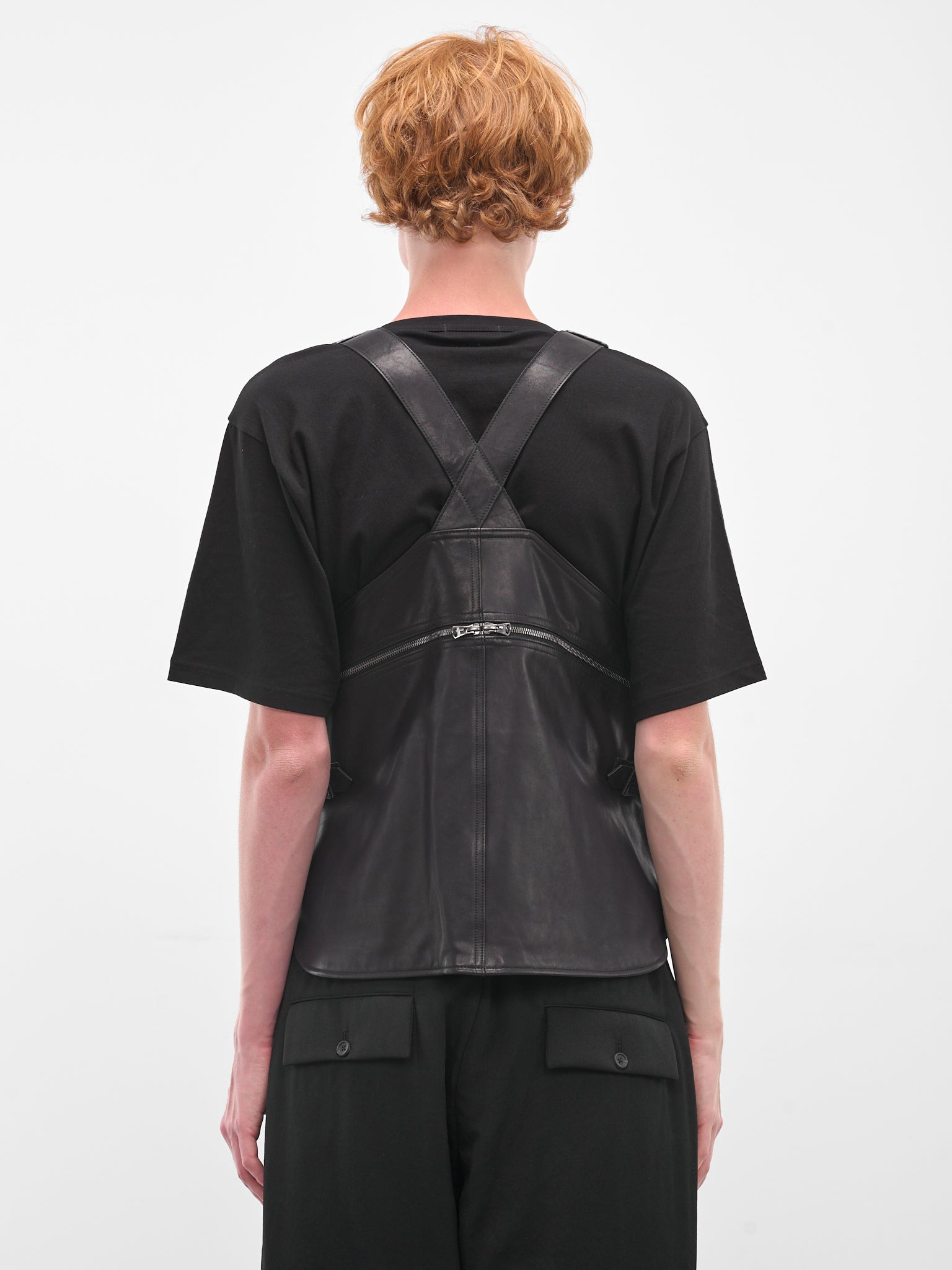 Black Technical Layered Zip Vest - 3