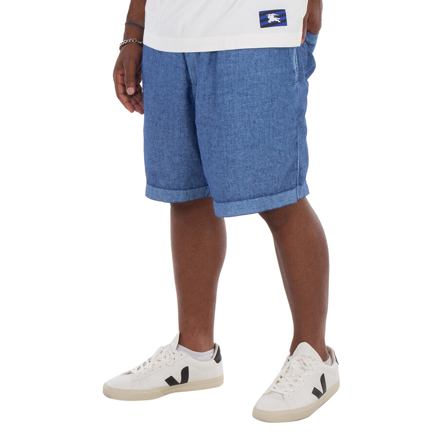 Burberry Equestrian Knight Applique Linen Shorts - 4