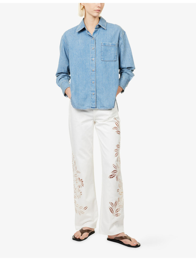 rag & bone Connie Patch-Pocket Cotton-Blend Shirt outlook