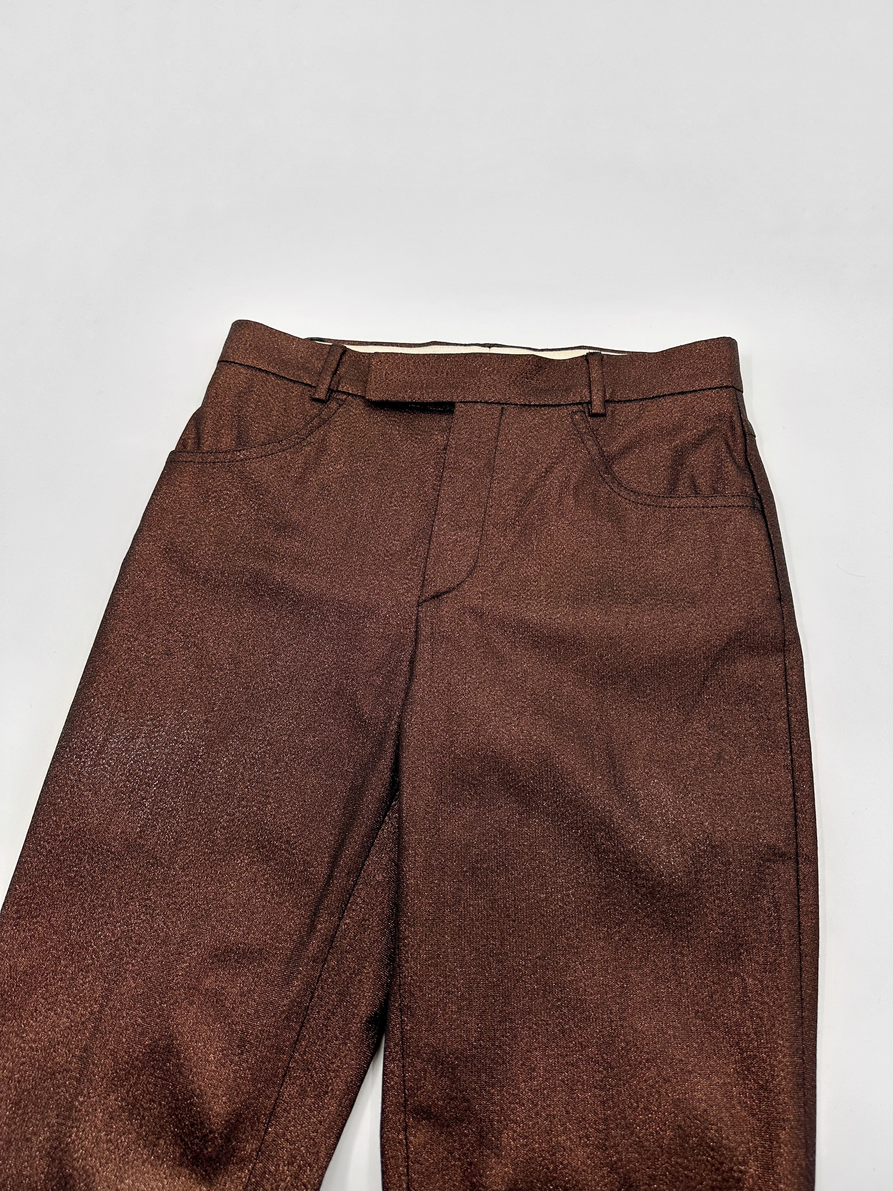 Gucci Spring 1997 Tom Ford Metallic Brown Glitter Lurex Pants 40 - 8