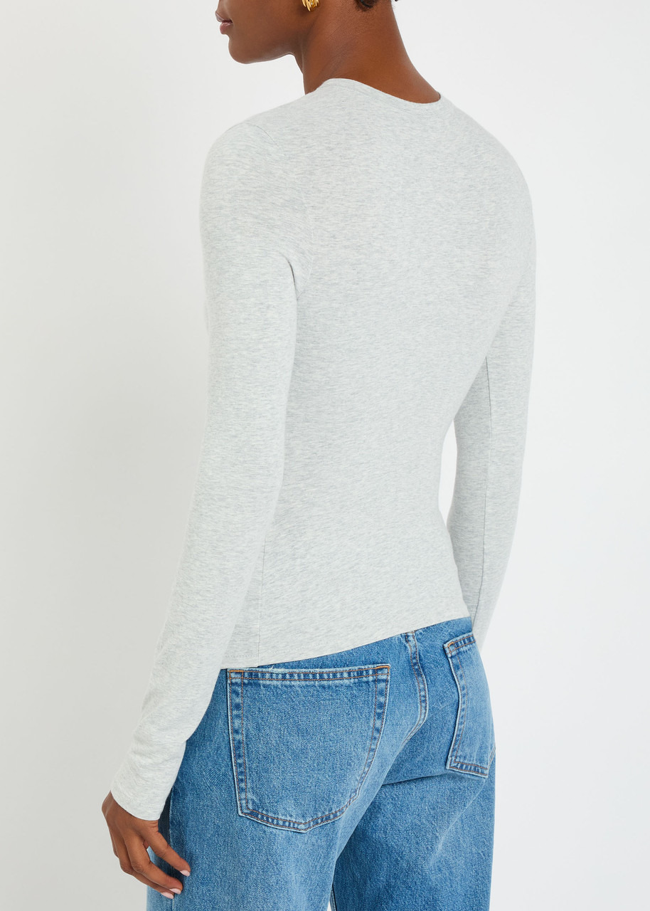 Skims Long Sleeve Cotton Jersey T-shirt - 3