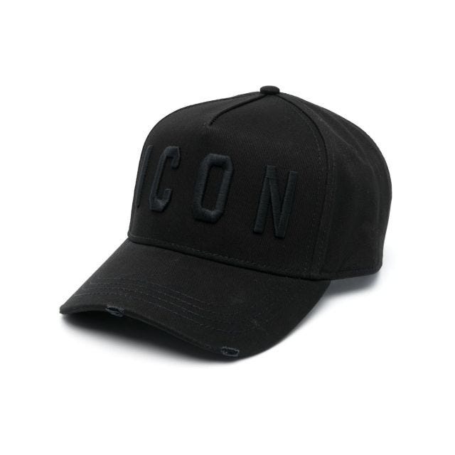 Black Icon logo baseball cap - 1